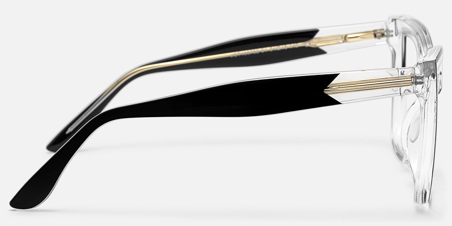 Jessye - Transparent TR90 Butterfly Glasses | Vooglam Side View