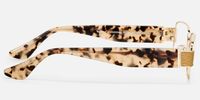 Alexandra - Rectangle Gold Eyeglasses | Vooglam Side View