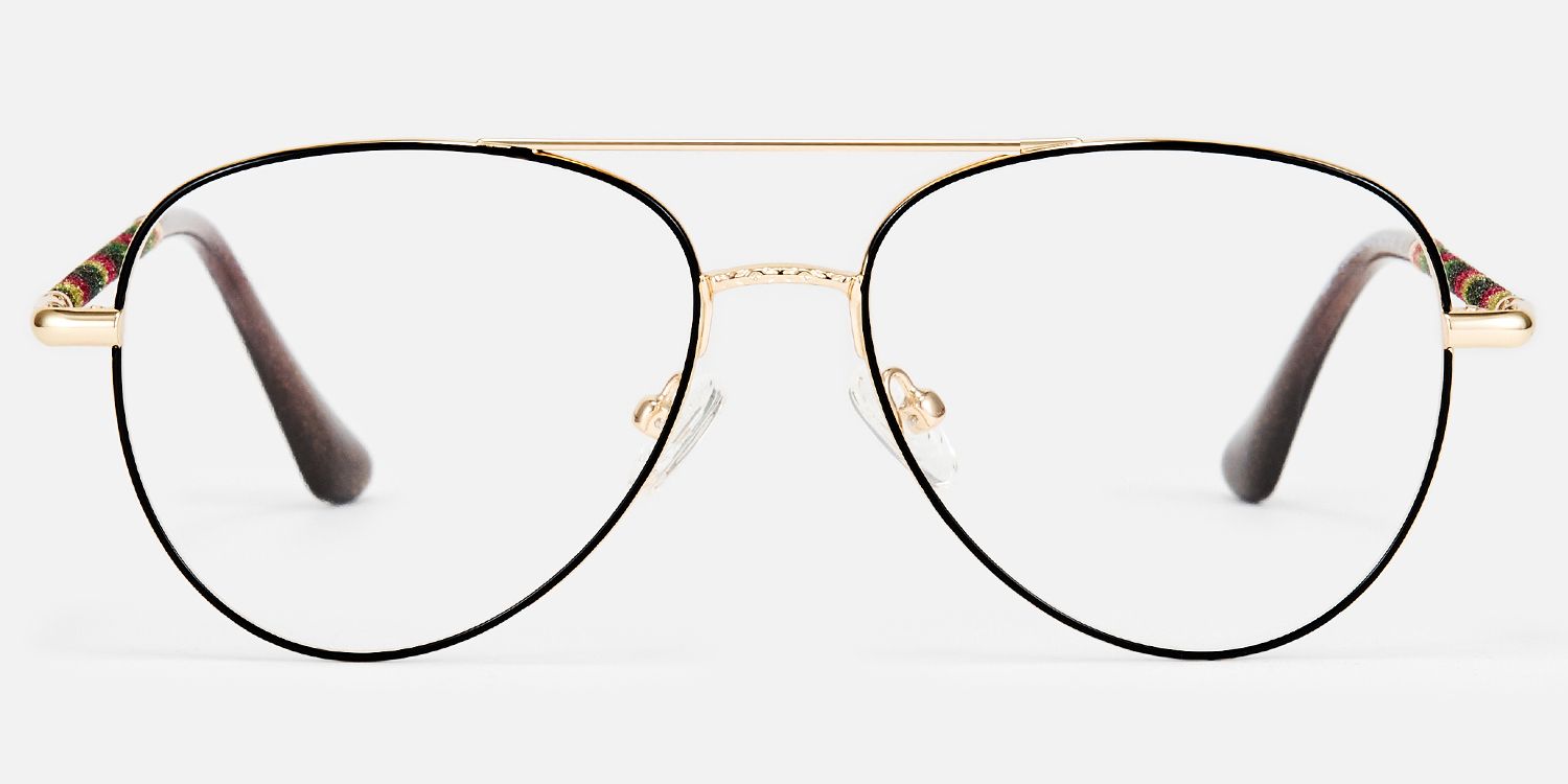 Joni - Aviator Two-tone Eyeglasses | Vooglam Angle View