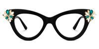 Farai - Cat Eye Black Eyeglasses | Vooglam Angle View