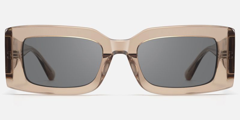 Aurelia - Brown Transparent Bold Sunglasses | Vooglam