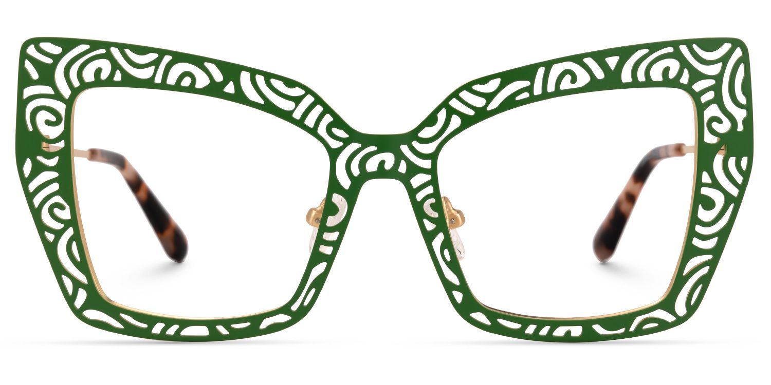 Darielle - Square Green Eyeglasses product detail 2