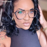 Porsha - Aviator Black Eyeglasses - 8