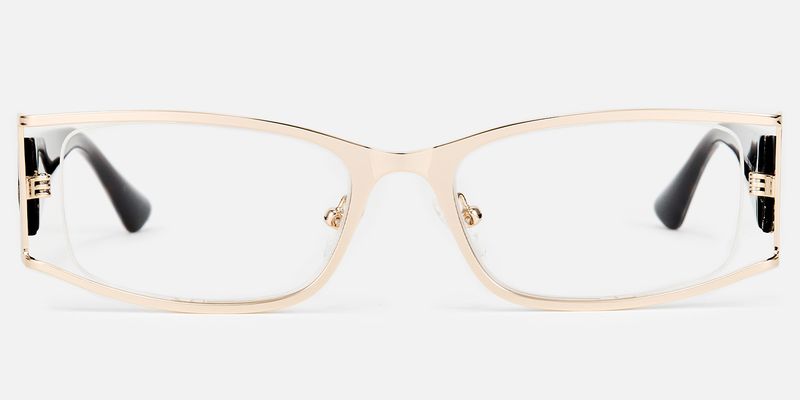 Elle - Rectangle Gold Eyeglasses