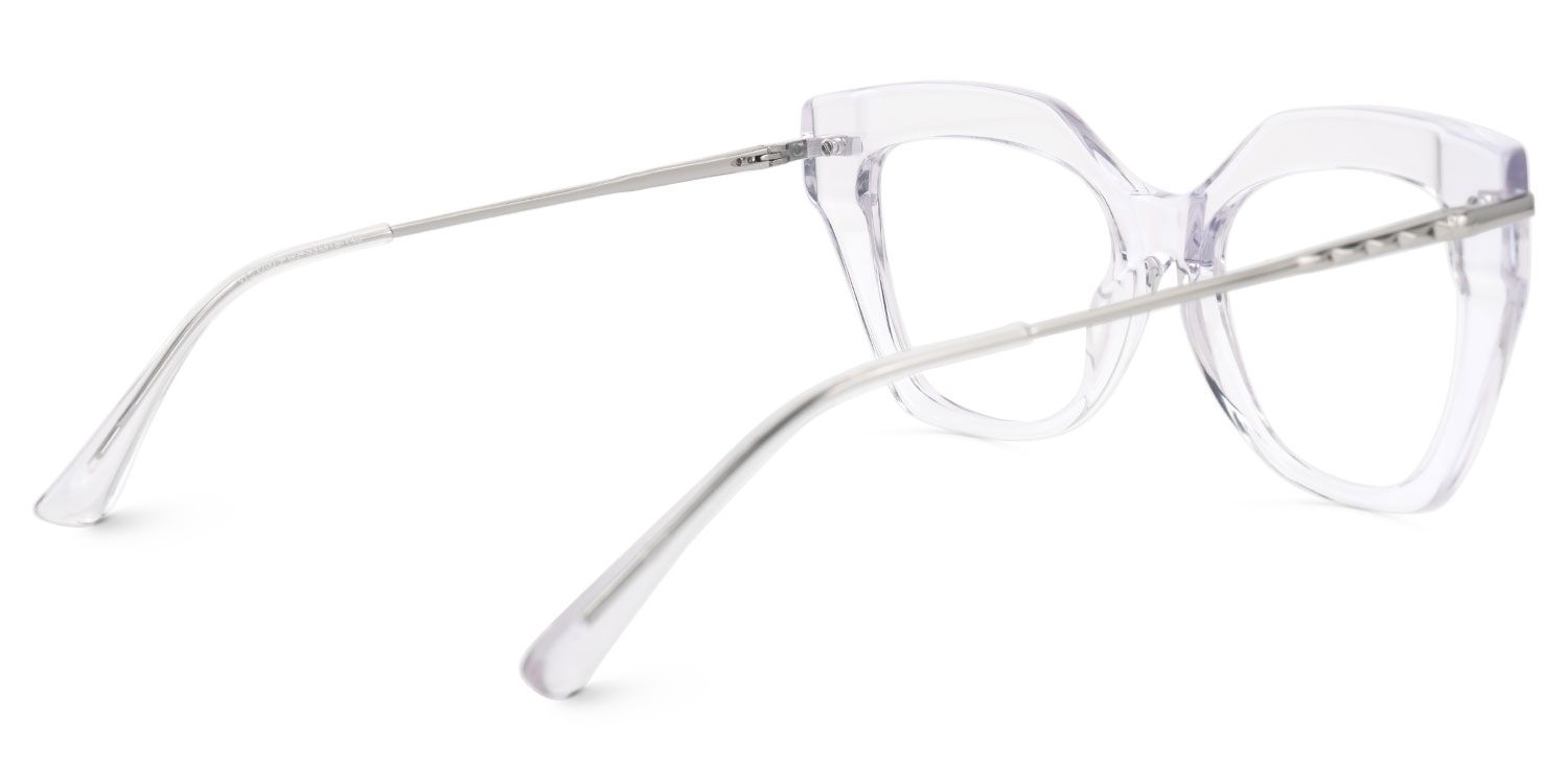 Elandra - Cat Eye Crystal Eyeglasses by Vooglam - Side View