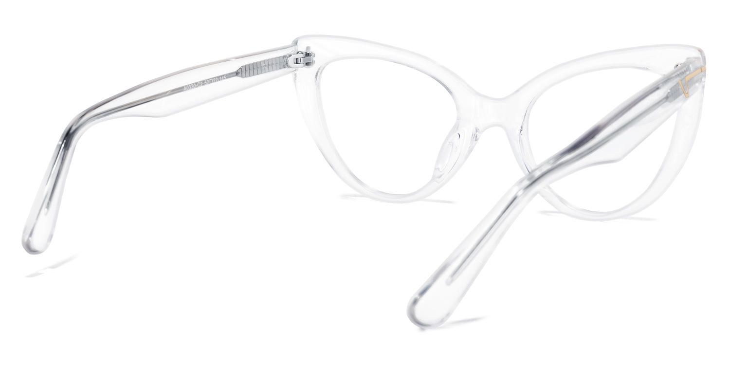 Veromca - Cat Eye Crystal Clear Eyeglasses | Vooglam Side View
