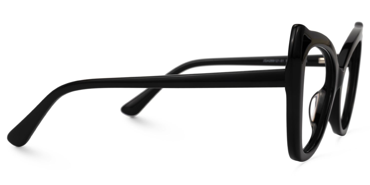 Bahadur - Cat Eye Black Eyeglasses | Vooglam 4