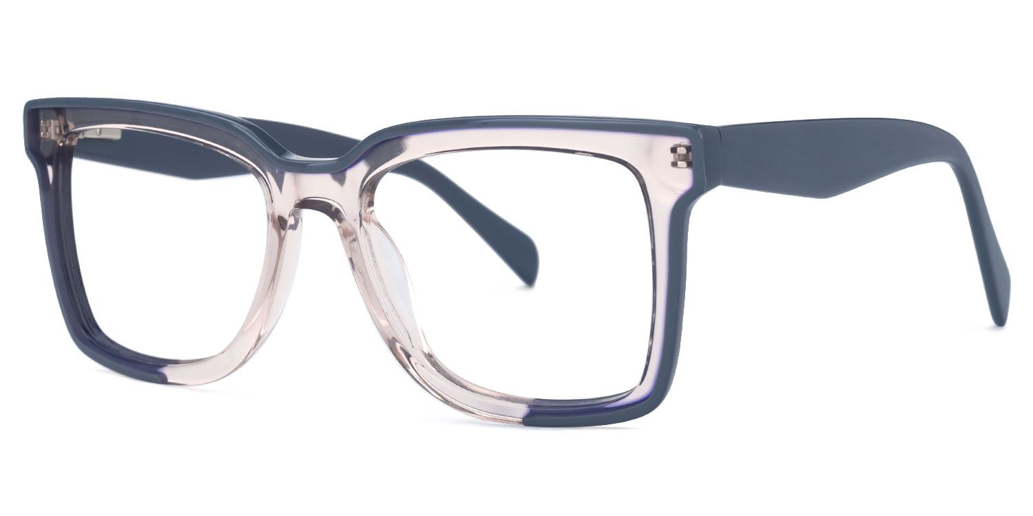 Derecho - Rectangle Pink Eyeglasses | Vooglam Front View