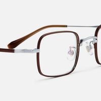 Arc - Square Brown Eyeglasses | Vooglam Design Details