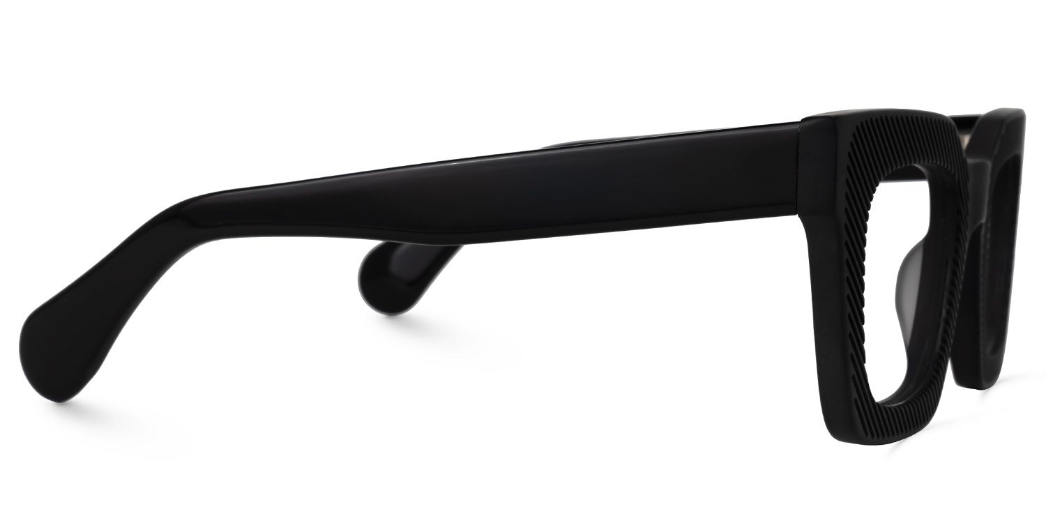 Delgado - Rectangle Black Eyeglasses | Vooglam 4