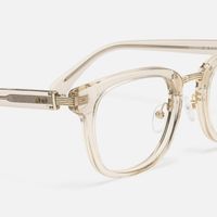 Silenzio - Square Champagne Eyeglasses | Vooglam Design Details