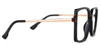 Ebru - Square Black Eyeglasses | Vooglam 