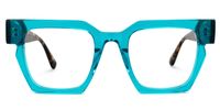Ekanta - Square Blue Eyeglasses | Vooglam Angle View