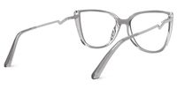 Faithan - Cat Eye Grey Eyeglasses | Vooglam Side View