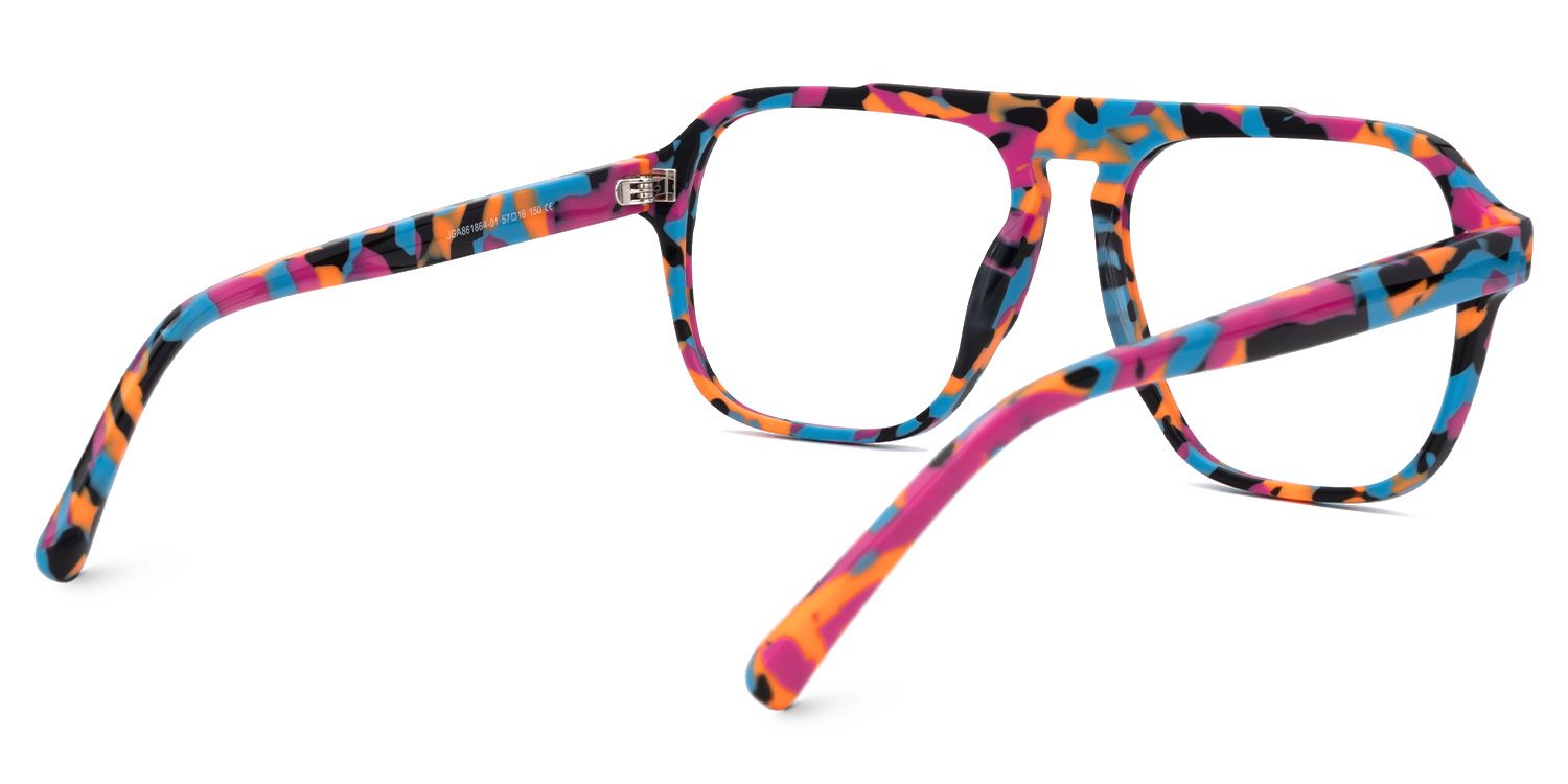 Sosa - Aviator Multicolor Eyeglasses | Vooglam Side View
