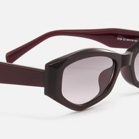 Vesper - Geometric Red Sunglasses | Vooglam Design Details