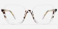 Calanthe - Square Animal/Crystal Eyeglasses | Vooglam Angle View