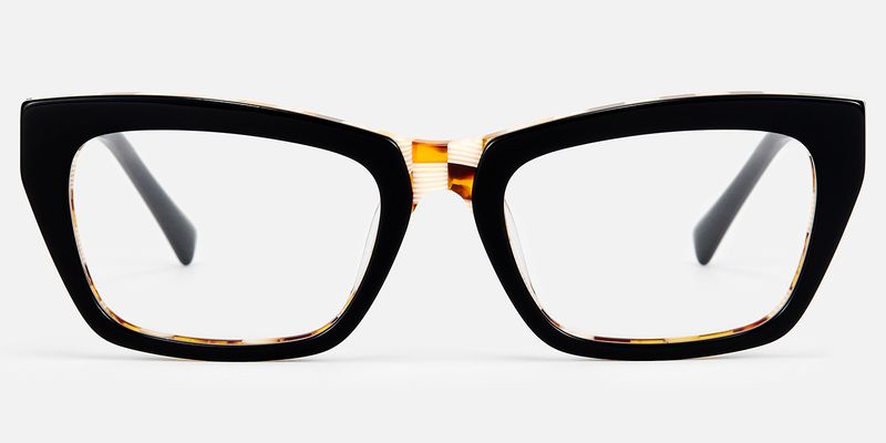 Lola - Rectangle Black Eyeglasses