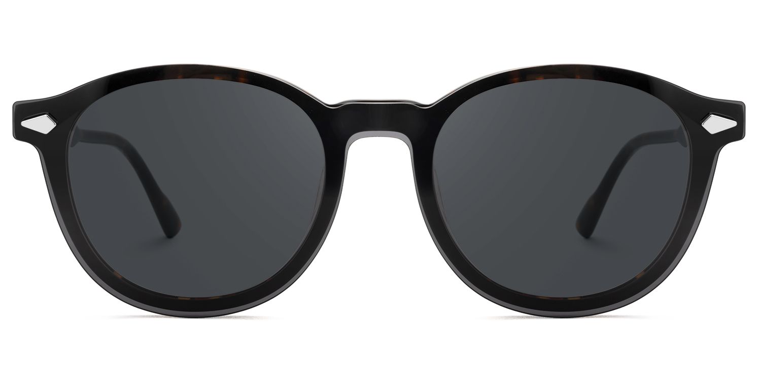 Ferguson - Round Tortoise Sunglasses | Vooglam Front View
