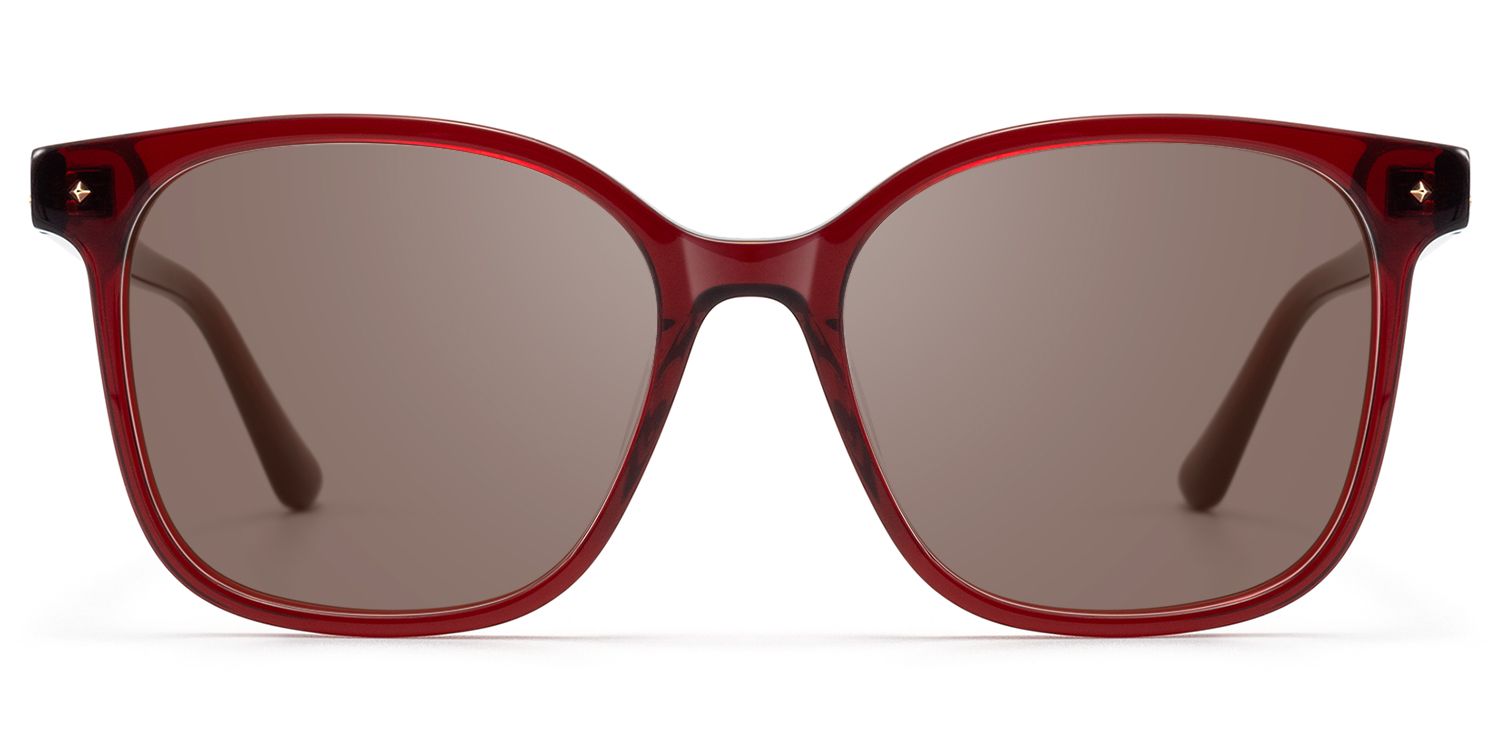 Spacek - Classic Square Red Tinted Sunglasses | Vooglam Product Details 1