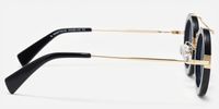 Perkins - Aviator Black Sunglasses | Vooglam Side View