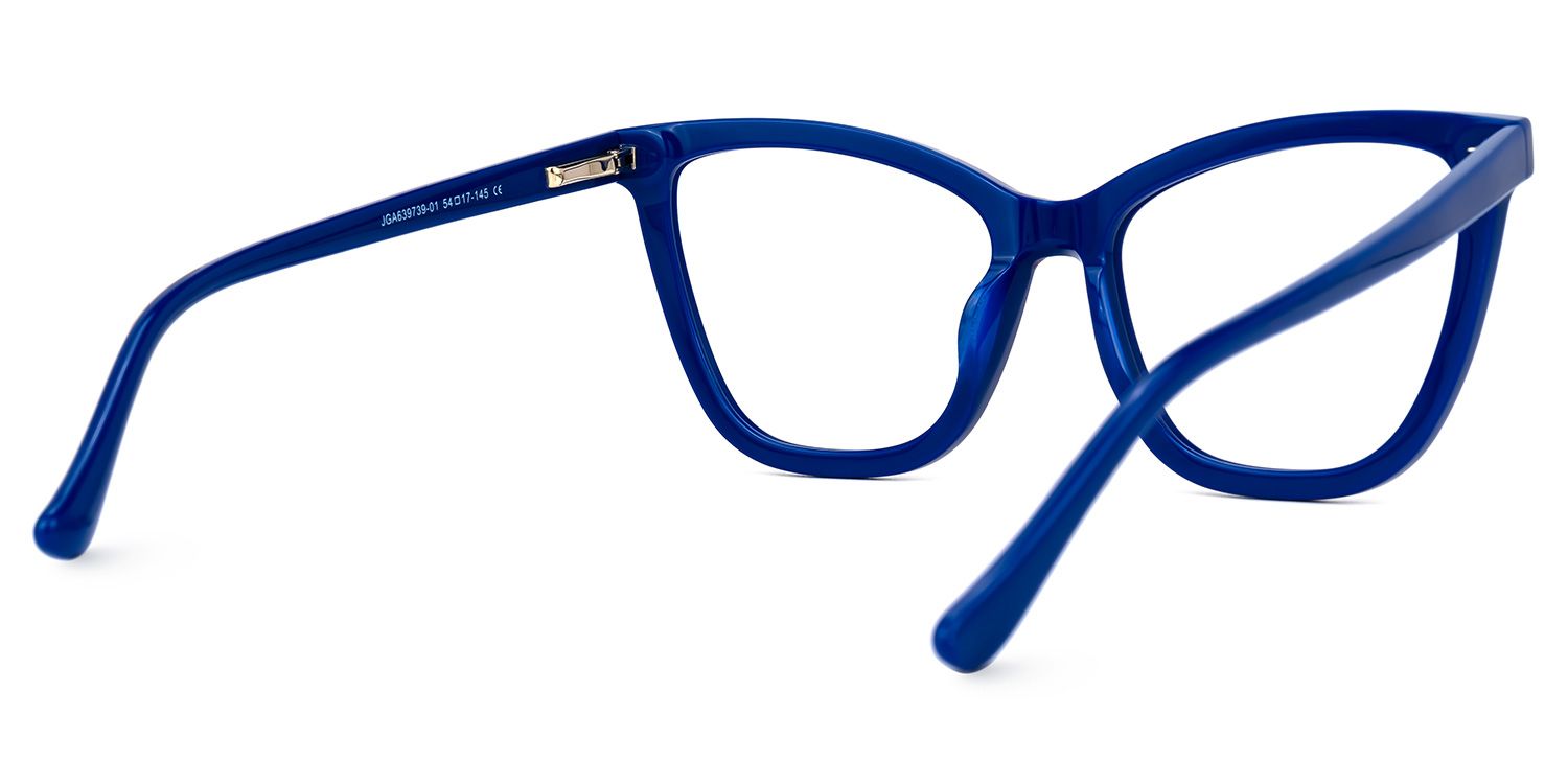Daquan - Butterfly Blue Eyeglasses | Vooglam Side View