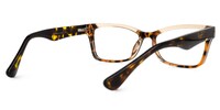 Faithanne - Rectangle Brown/Tortoise Eyeglasses - 3