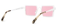 Cairbre - Rectangle White Sunglasses - 3