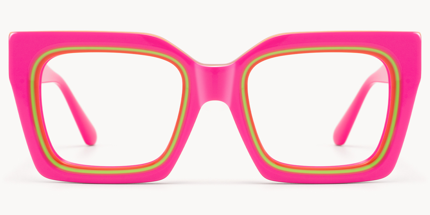 Trance - Square Pink Eyeglasses