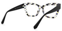 Vanna - Rectangle Pattern Eyeglasses | Vooglam Side View