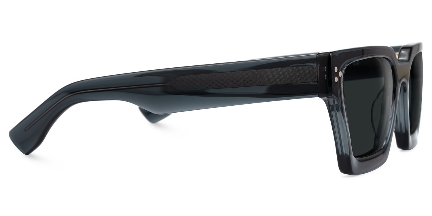 Dejan - Rectangle Blue Sunglasses | Vooglam 4