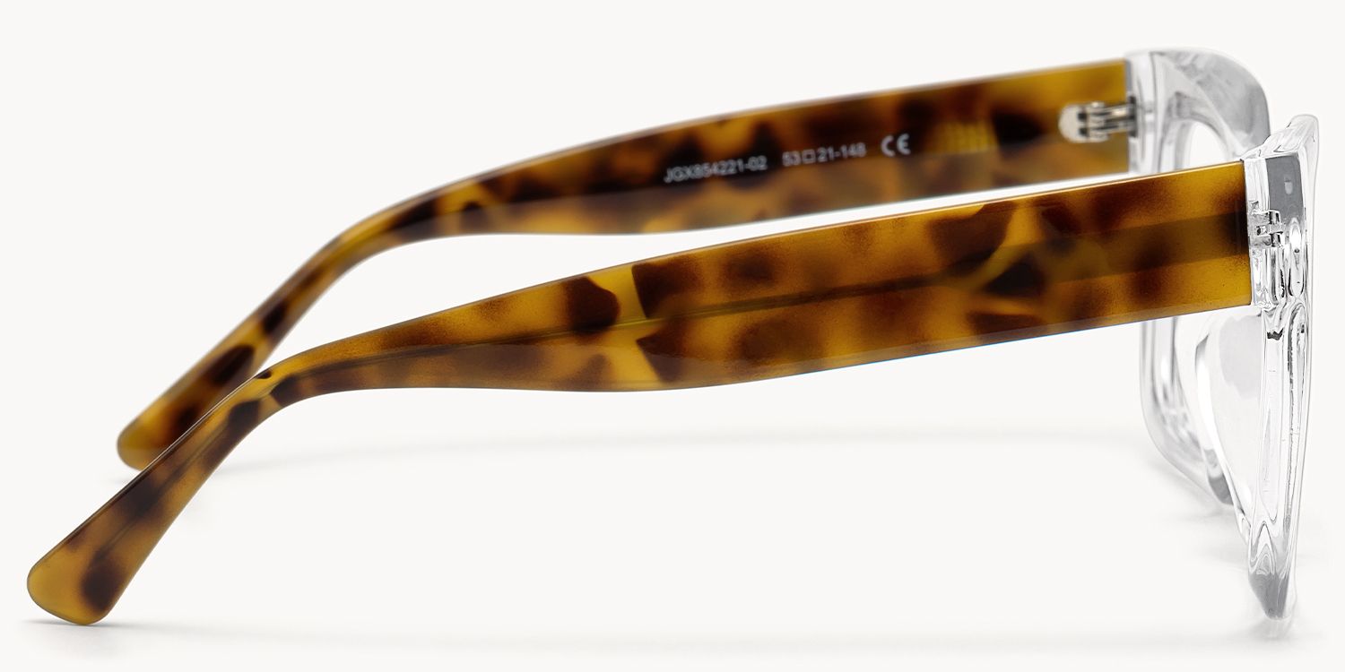 Chic Tortoise Shell Square Glasses Ivory Tortoise Thick Geek-Chic Geometric Reading Glasses  main image 4