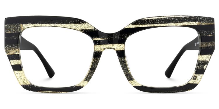 Sable - Square Pattern Eyeglasses by Vooglam