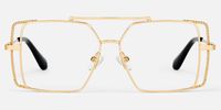 Candace - Aviator Gold Eyeglasses | Vooglam Angle View