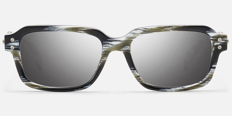 Anacortes - Silver Mirrored Horn Rim Guitar Shades | Vooglam