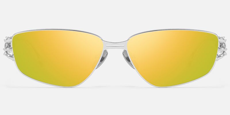 Spine - Silver Light Blue Tint Sunglasses | Vooglam
