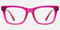 Ether - Square Purple Eyeglasses | Vooglam Angle View