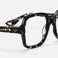 Meridian - Statement Square Black Eyeglasses | Vooglam Design Details