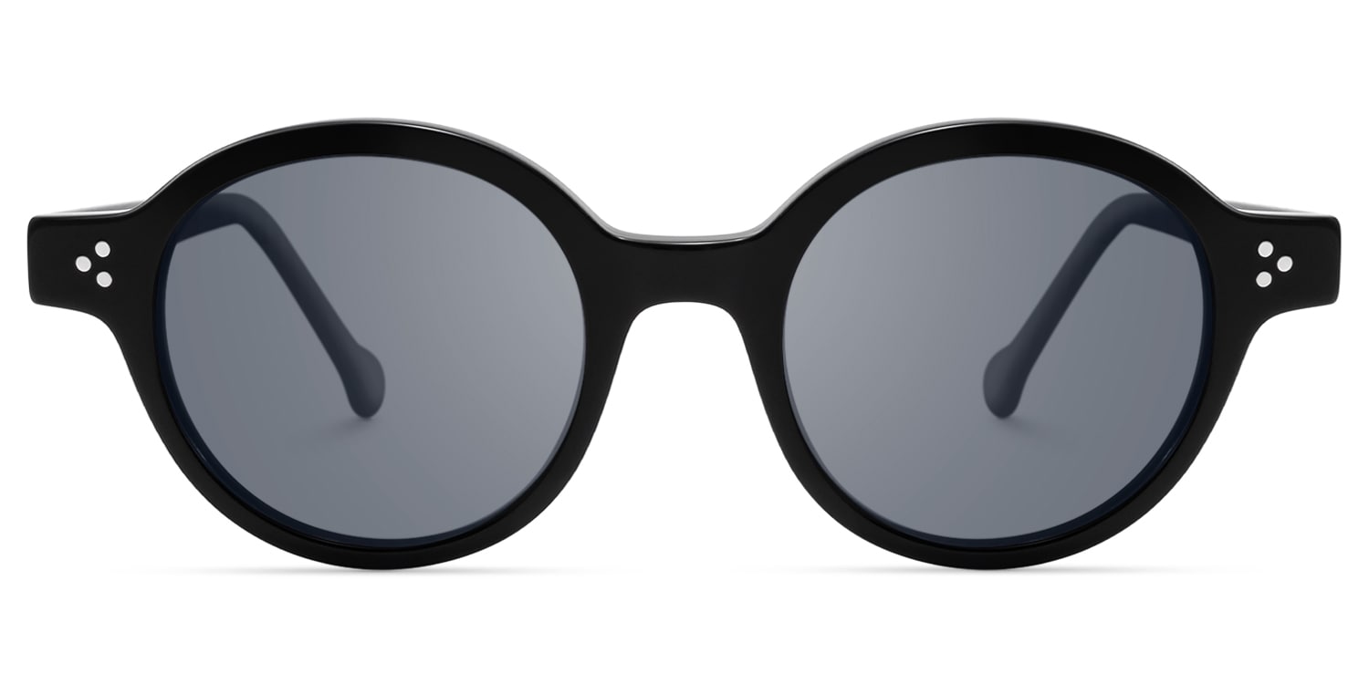 Obsidian - Round Black Sunglasses - 1