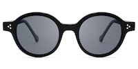 Obsidian - Round Black Sunglasses - 1