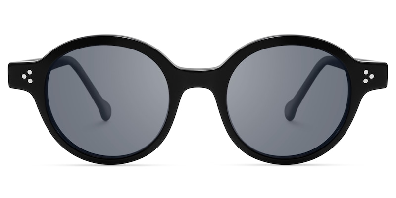 Obsidian - Round Black Sunglasses