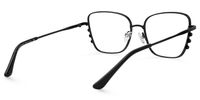 Hallam - Square Black Eyeglasses | Vooglam Side View