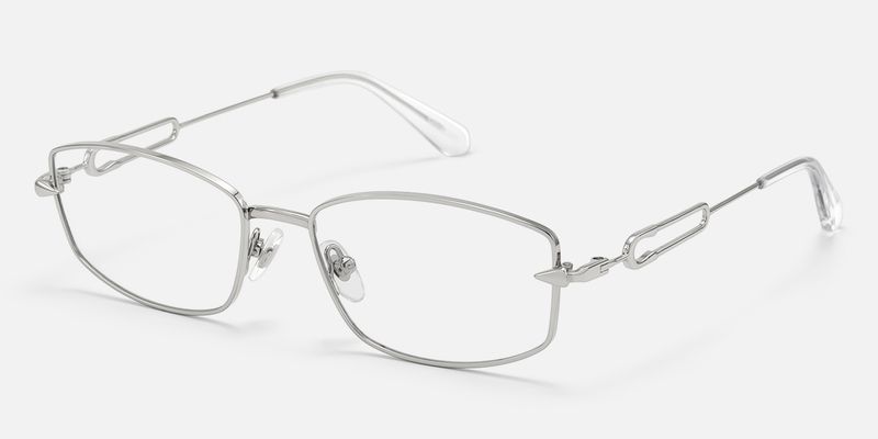 Bladework - Rectangle Silver Eyeglasses