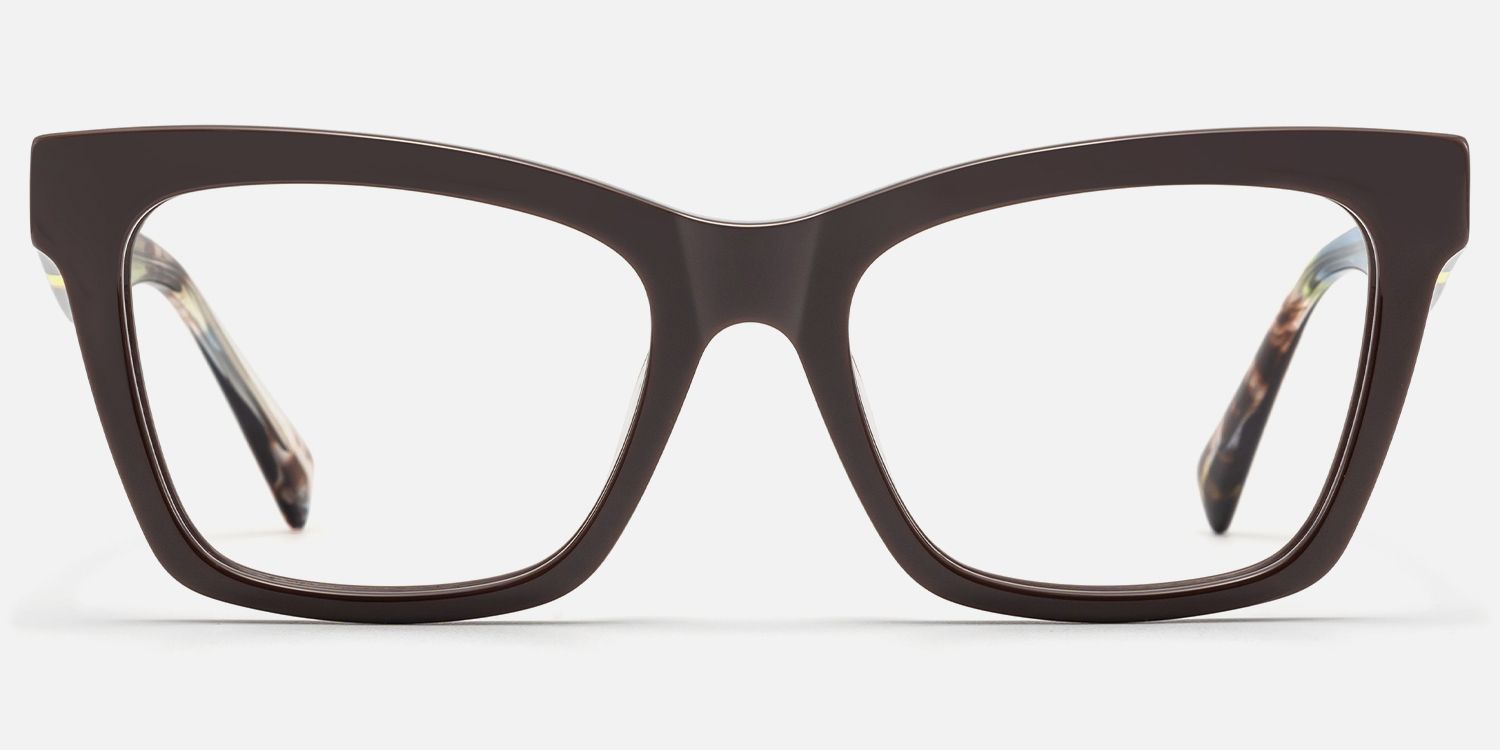 Vibranium - Rectangle Brown Eyeglasses product detail 2
