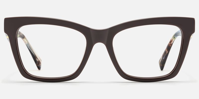 Vibranium - Rectangle Brown Eyeglasses