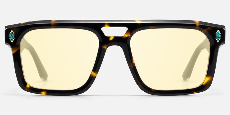 Bastion - Yellow Tint Tortoise Sunglasses | Vooglam