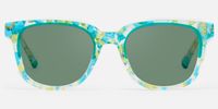 Filia - Square Green Sunglasses | Vooglam Angle View