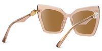 Feliciana - Cat Eye Champagne Sunglasses | Vooglam Side View