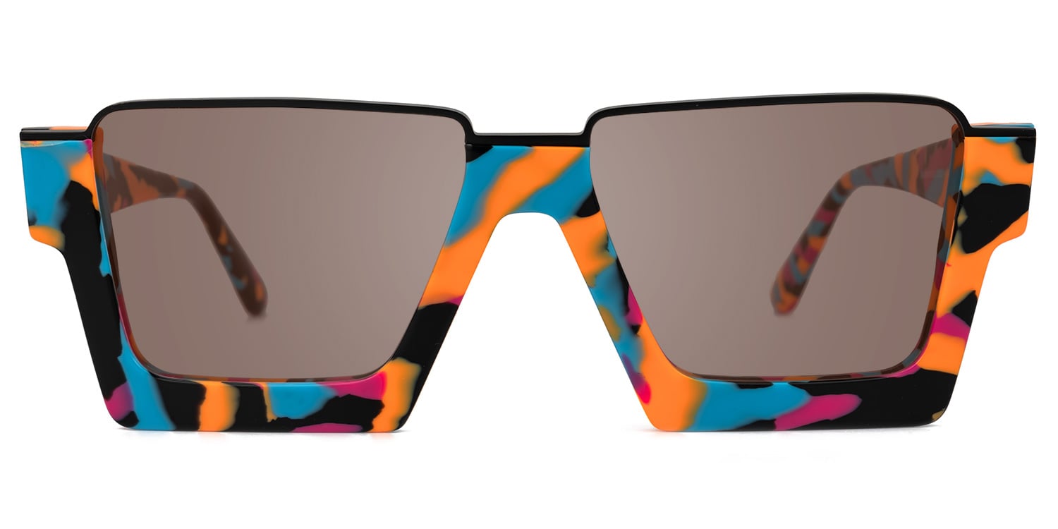 Dardhan - Rectangle Multicolor Sunglasses - 1