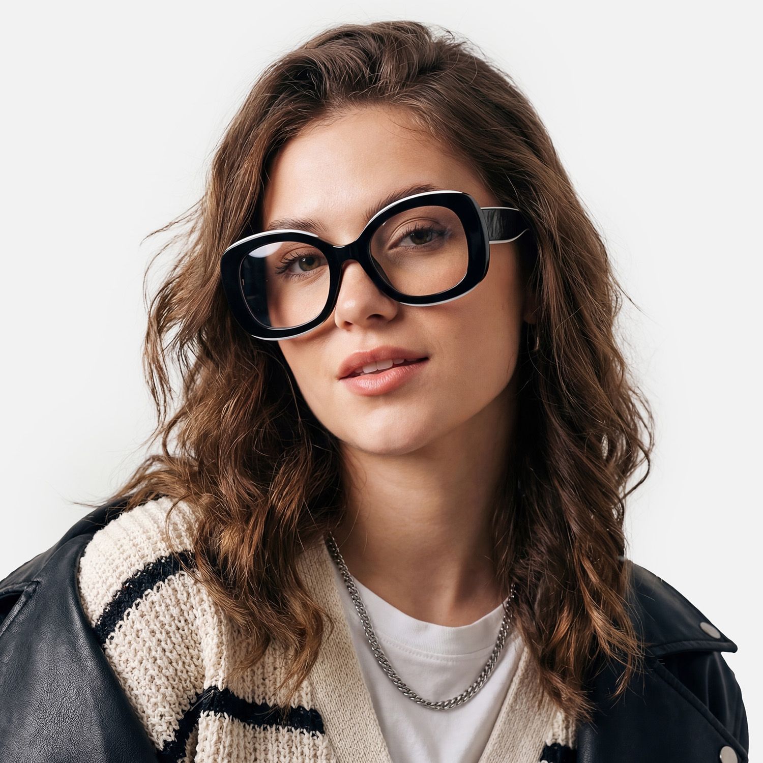 Explore the design story of Athina - TR90 Round Black Eyeglasses | Vooglam